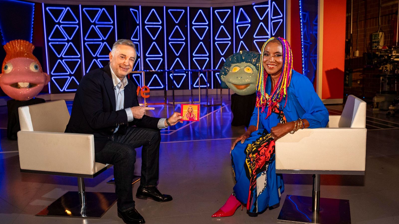 Jenaro Castro con Lucrecia en un momento de la entrevista