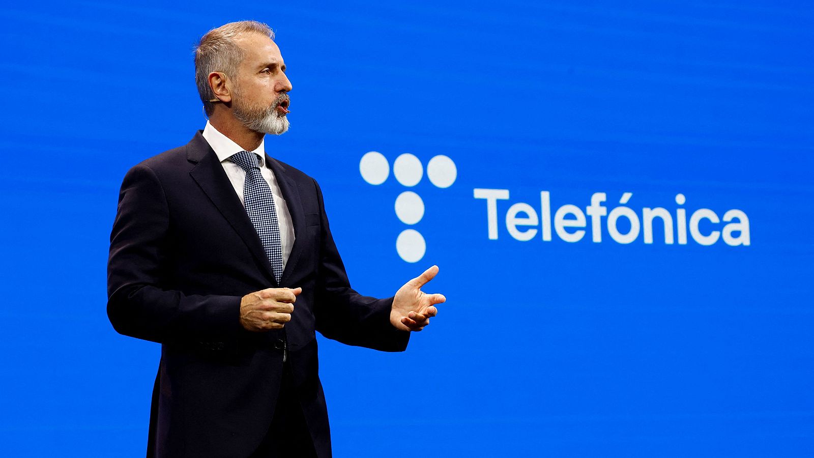 El presidente de Telefónica, Marc Murtra, durante el Congreso Mundial de Móviles en Barcelona