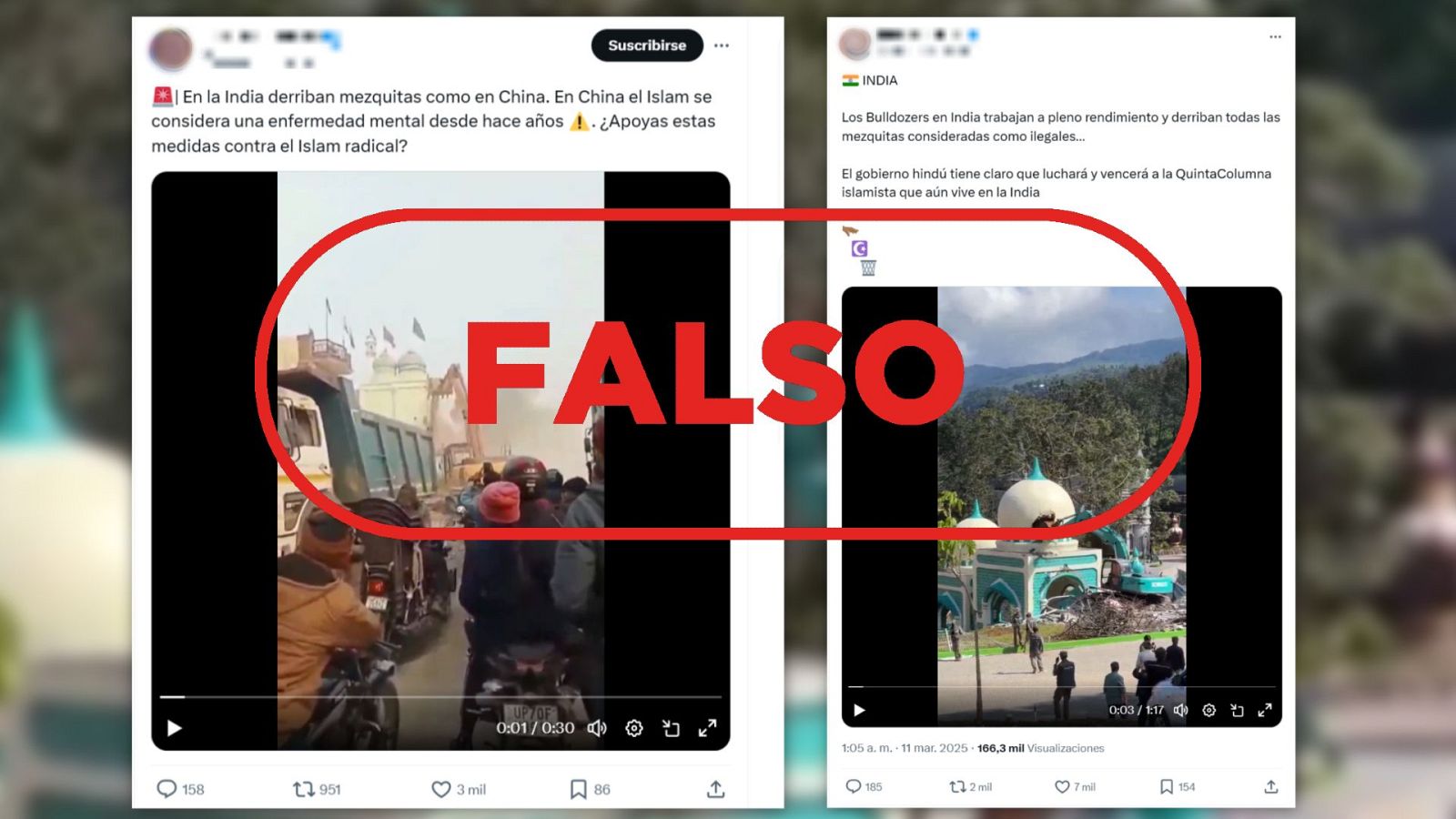 No son mezquitas demolidas en India como medida antiislam