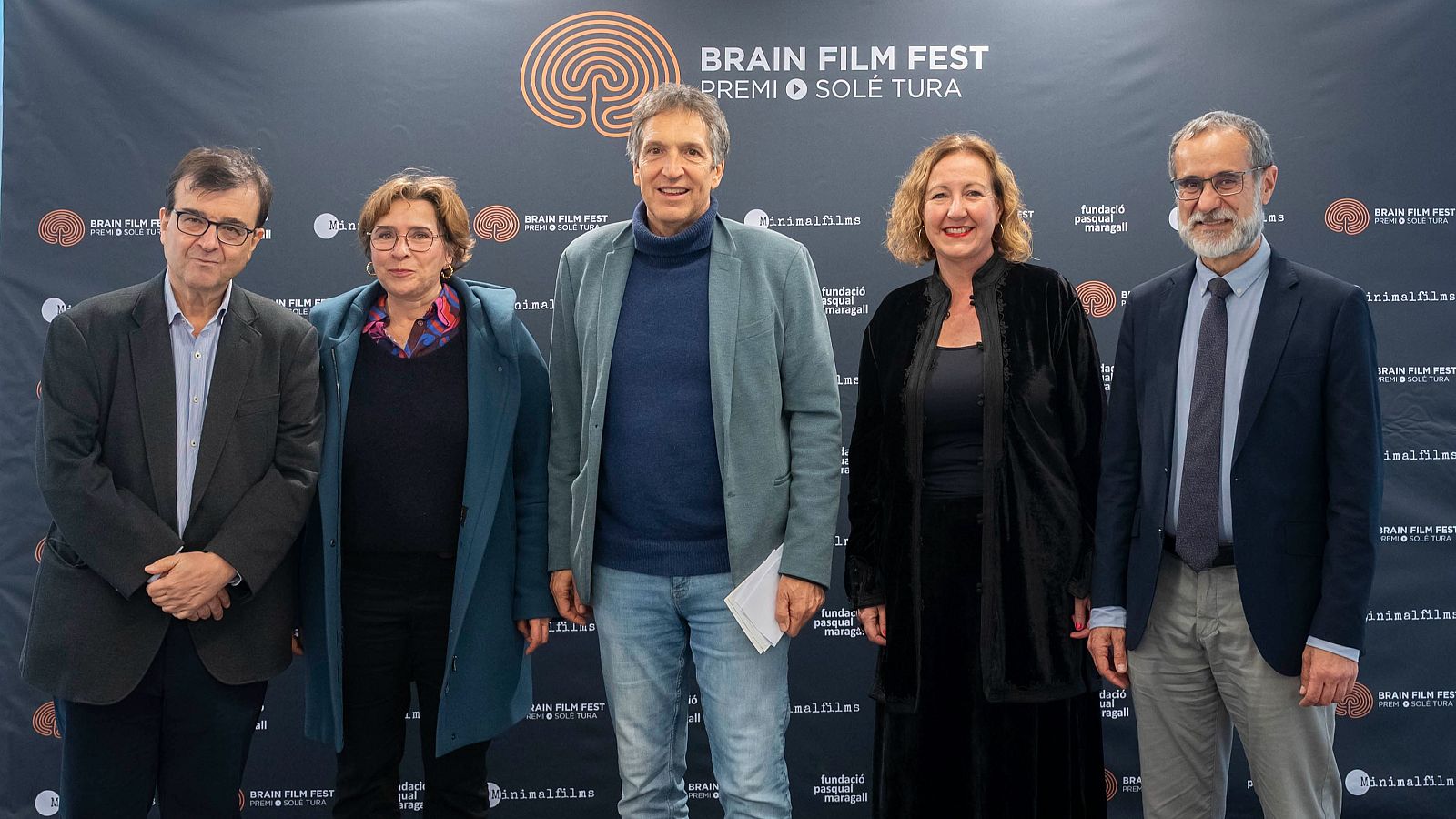 Javier Cercas, Catherine Bernstein, Albert Solé, Núria de José i Esteve Crespo, a l'estrena del documental 'Javier Cercas i l'impostor'