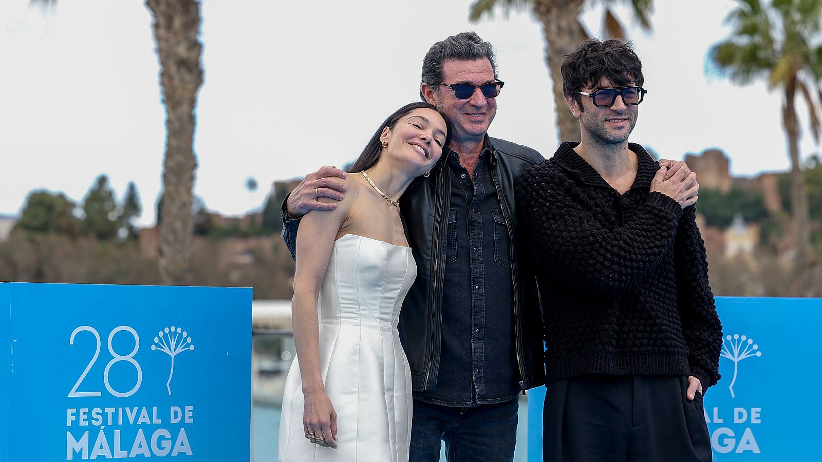 Julio Medem y los actores Ana Rujas y Javi Rey han presentado en Málaga la película '8' (EFE/Daniel Pérez)