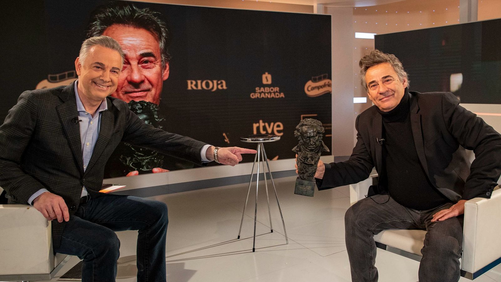 Jenaro Castro con Eduard Fernández