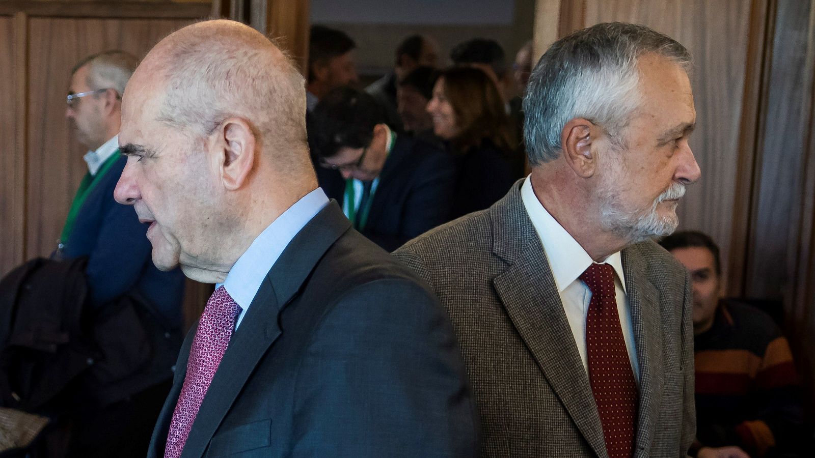 Manuel Chaves y José Antonio Griñán, durante el juicio por el caso ERE