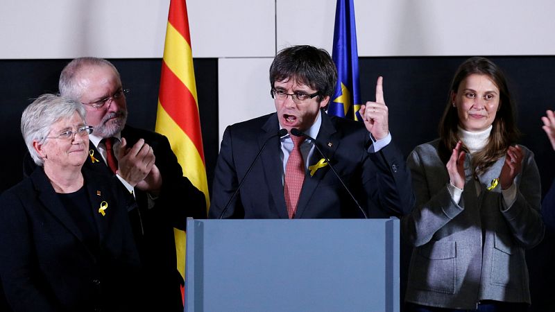 Puigdemont reivindica su victoria en Bruselas: "La república catalana ha ganado a la monarquía del 155"
