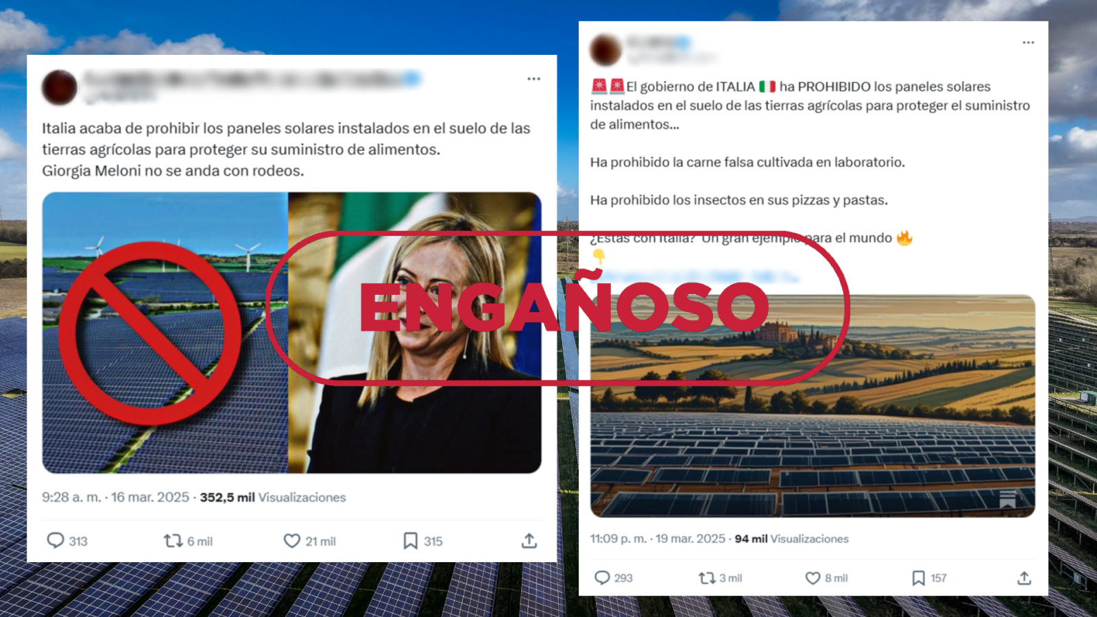 Italia no prohíbe los paneles solares en suelo agrícola, limita su instalación