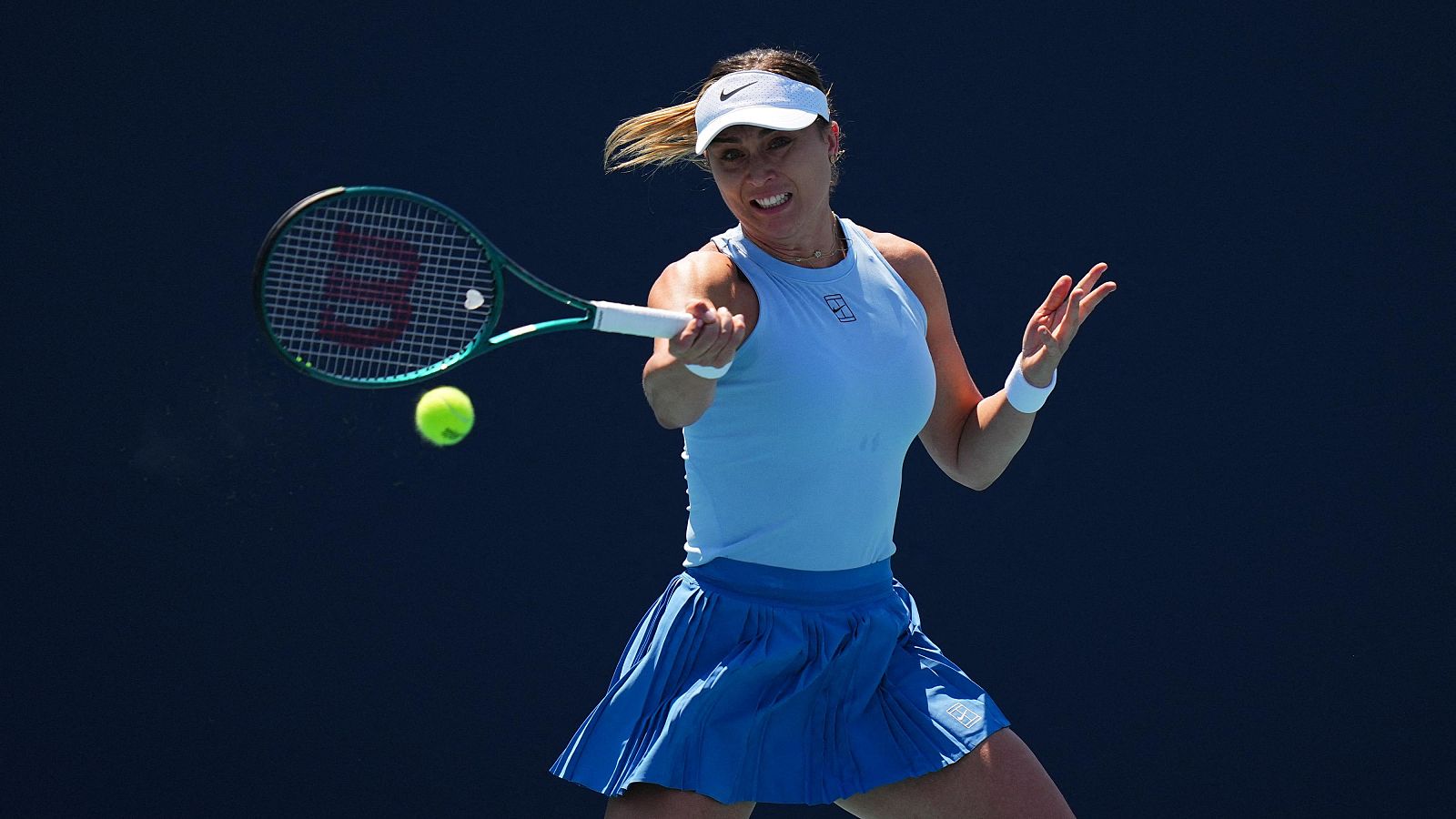 Paula Badosa en su debut en el Miami Open