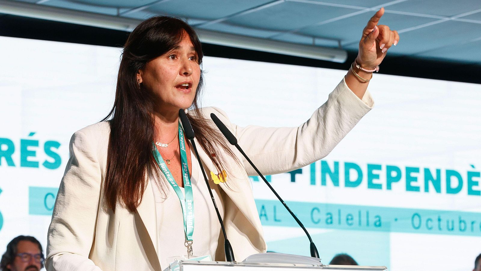 La expresidenta de Junts Laura Borràs, en un congreso del partido