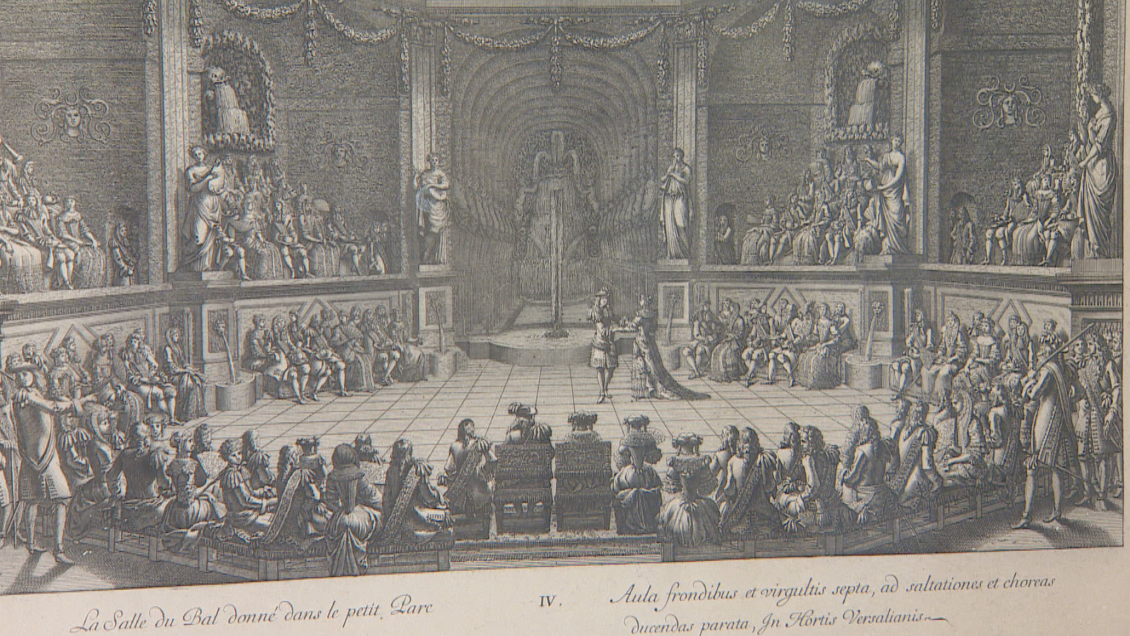 Ilustración de una representación teatral en la sala del siglo XIX del museo