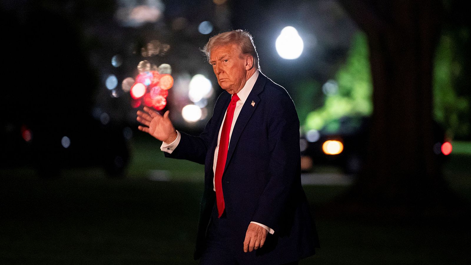 El presidente de Estados Unidos, Donald Trump, de regreso a la Casa Blanca en Washington