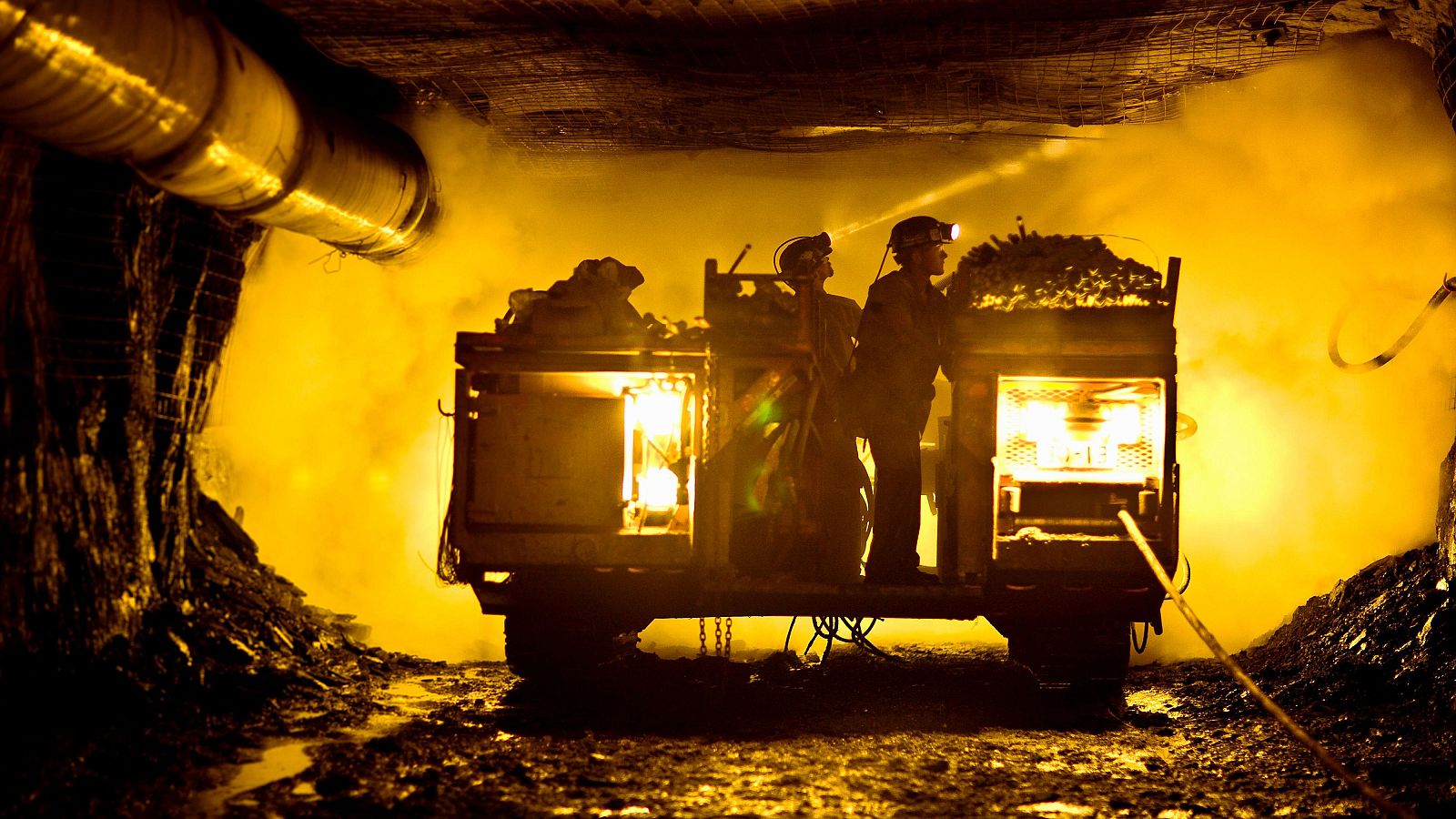 Interior de una mina de carbón.