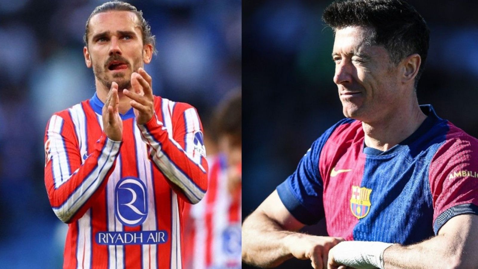 La falta de gol de Griezmann contrasta con el buen momento de Lewandowski.