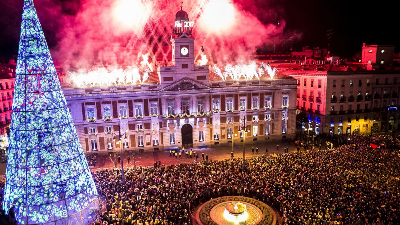 Imagen de la Puerta del Sol el 1 de enero de 2017.