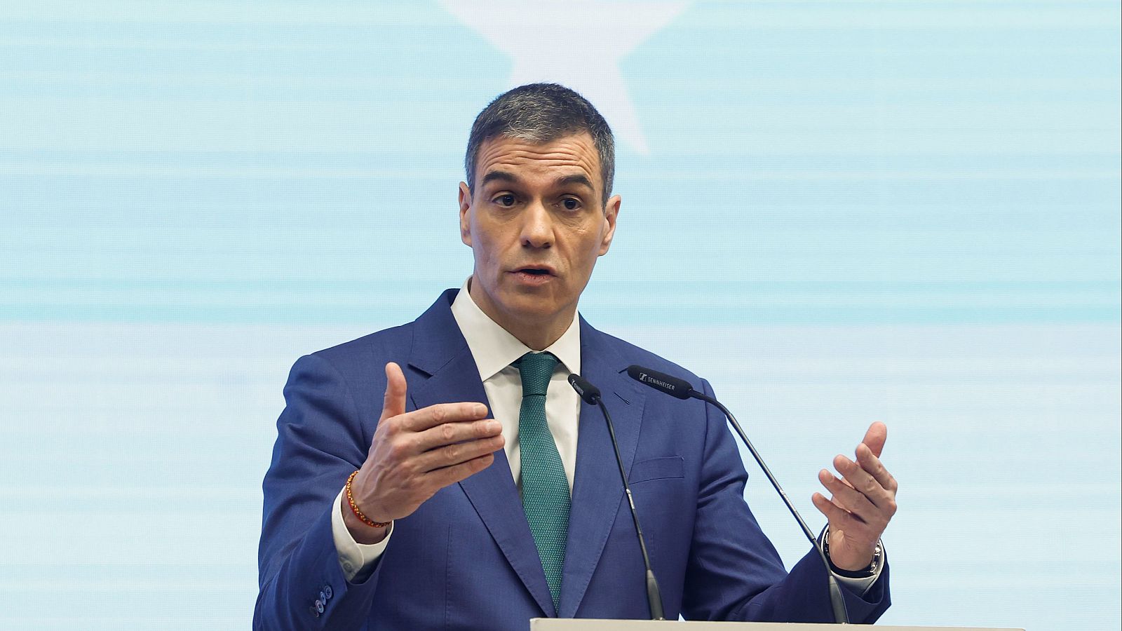 El presidente del Gobierno, Pedro Sánchez, en la quinta edición del 'Foro Fondos Europeos'