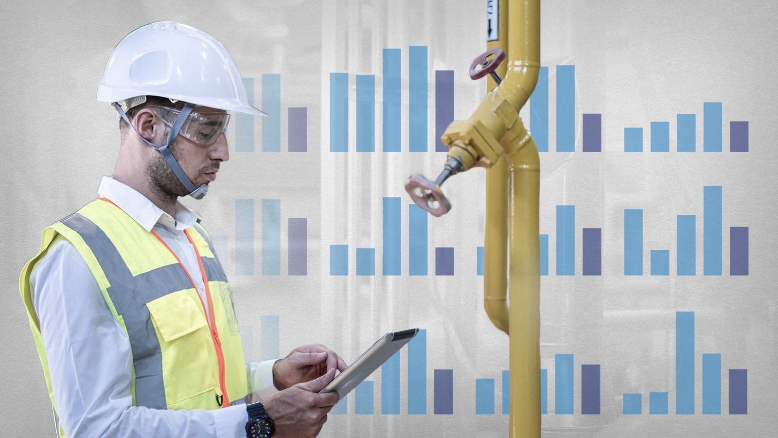 Operario de un almacén de gas