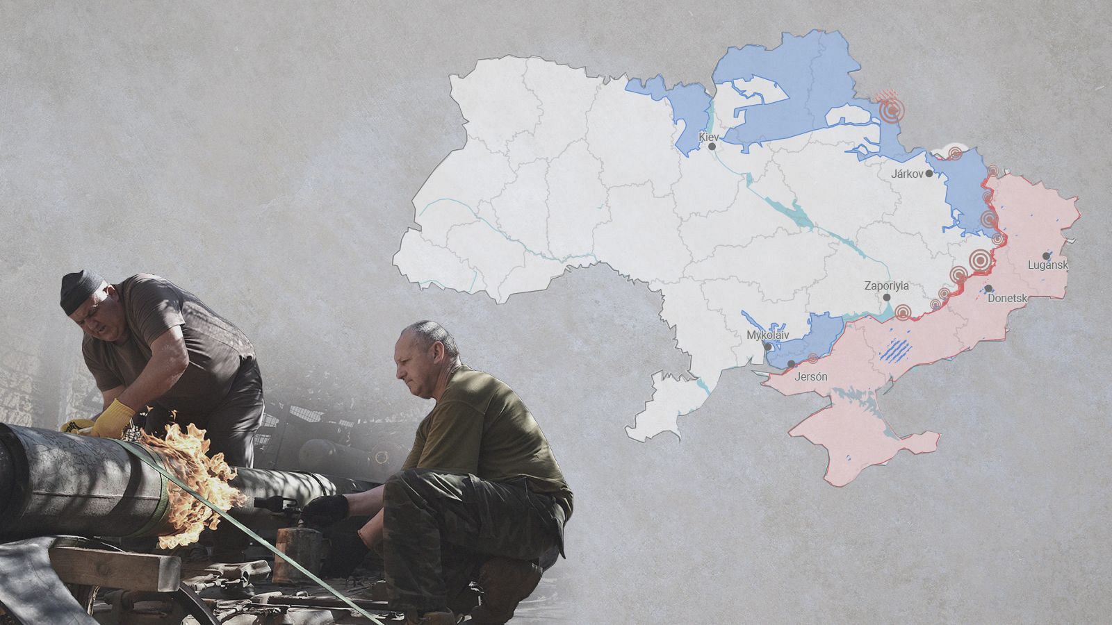 El mapa de la semana 166 de la guerra en Ucrania