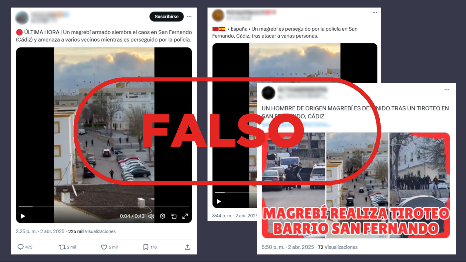 El detenido por un tiroteo en San Fernando (Cádiz) no es magrebí