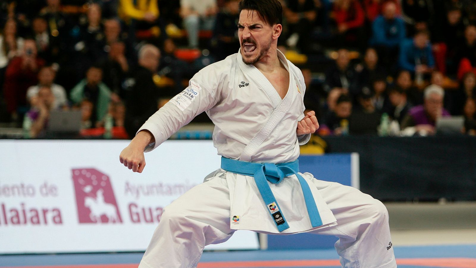 Damián Quintero, en el Europeo de karate de 2023