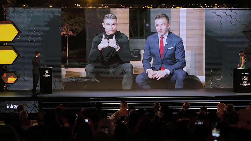 Cristiano se lleva el premio Globe Soccer por quinta vez y la Liga, mejor campeonato