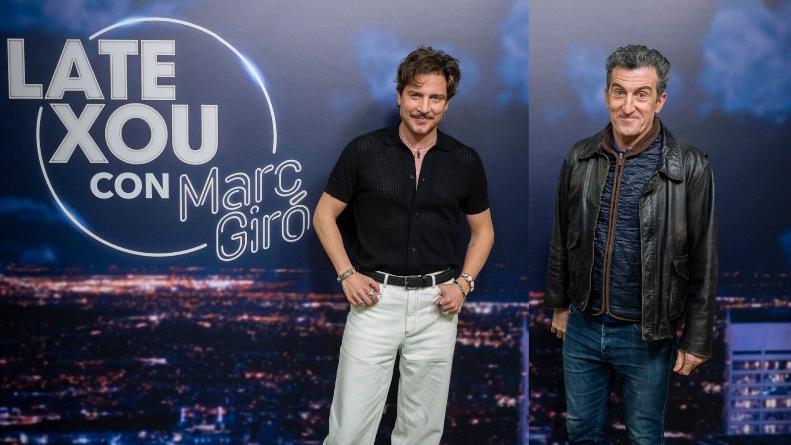 Manuel Carrasco y Luis Zahera, en 'Late Xou con Marc Giró'