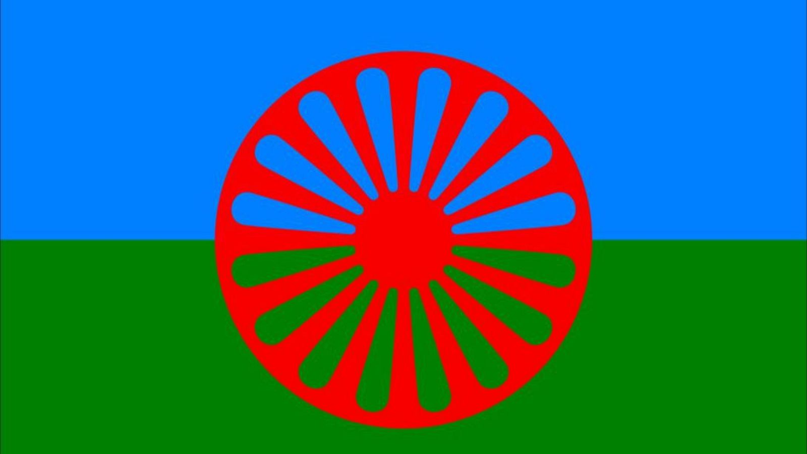 Bandera del poble gitano, que aquest 8 d'abril celebra 600 anys de l'arribada a Espanya