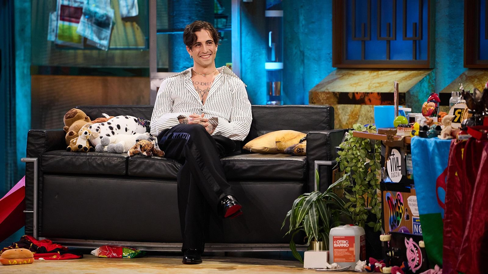 El cantante italiano Damiano David visita La Revuelta 9/4/25