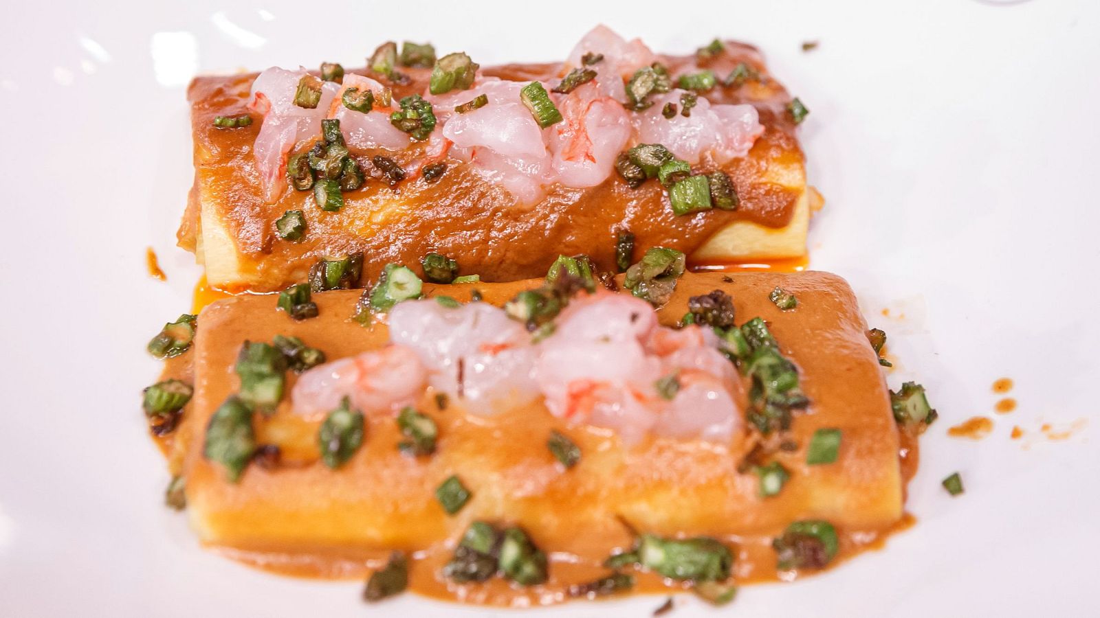 Receta de canelones de gambones y verduras de Clara en MasterChef 12+1