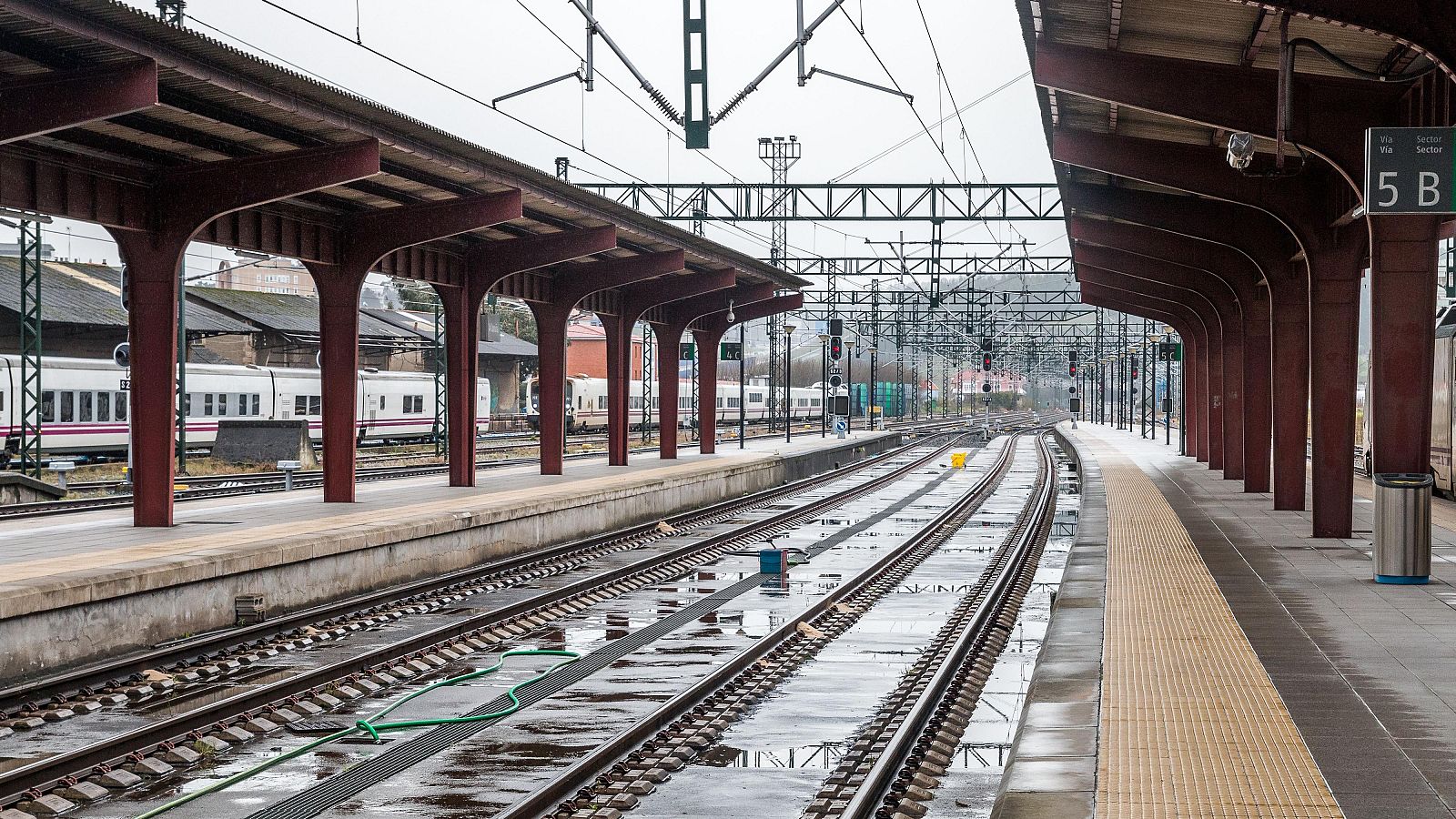 Vista de la estación de tren de A Coruña