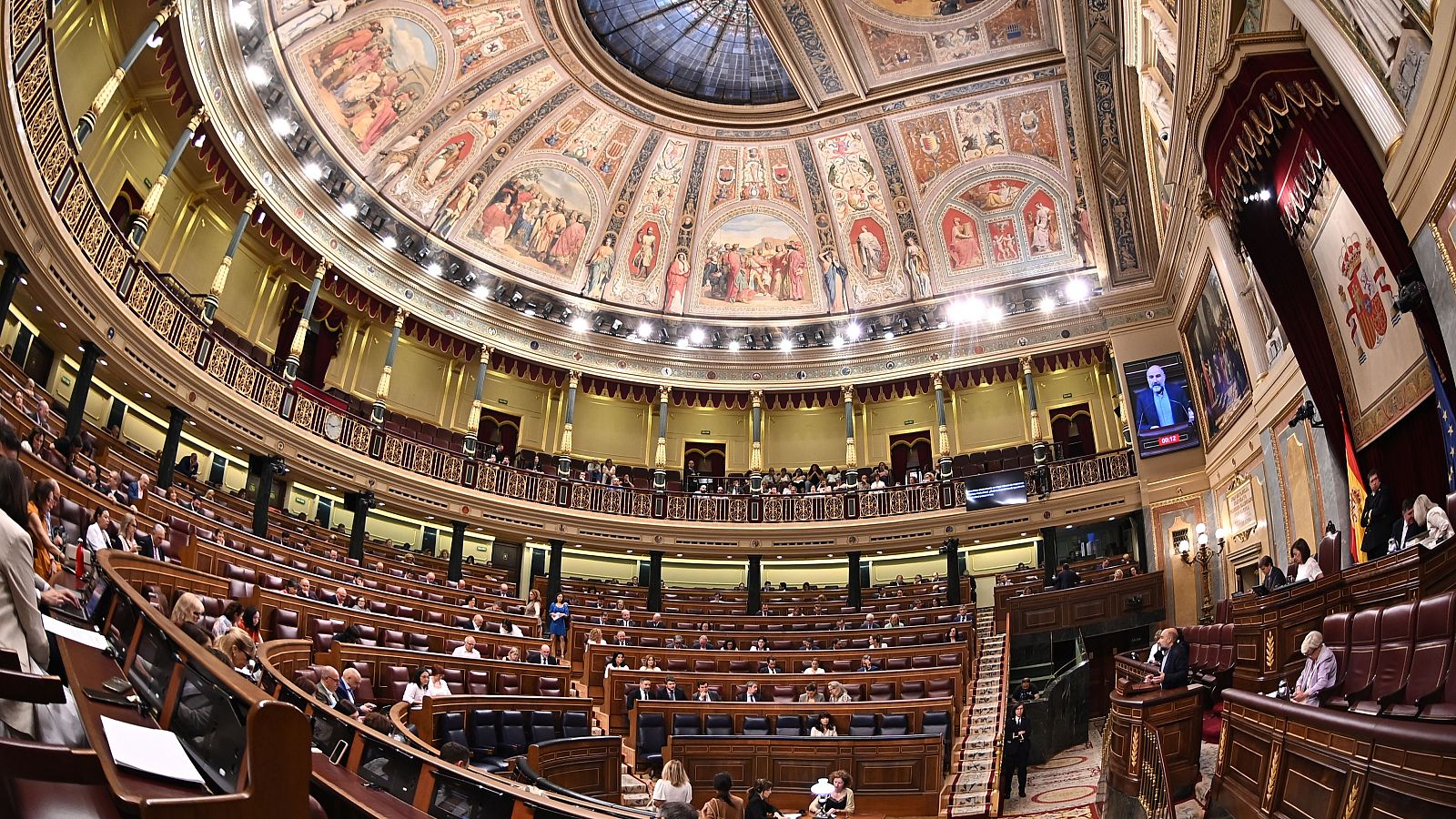 Vista general del hemiciclo duante un pleno del Congreso.