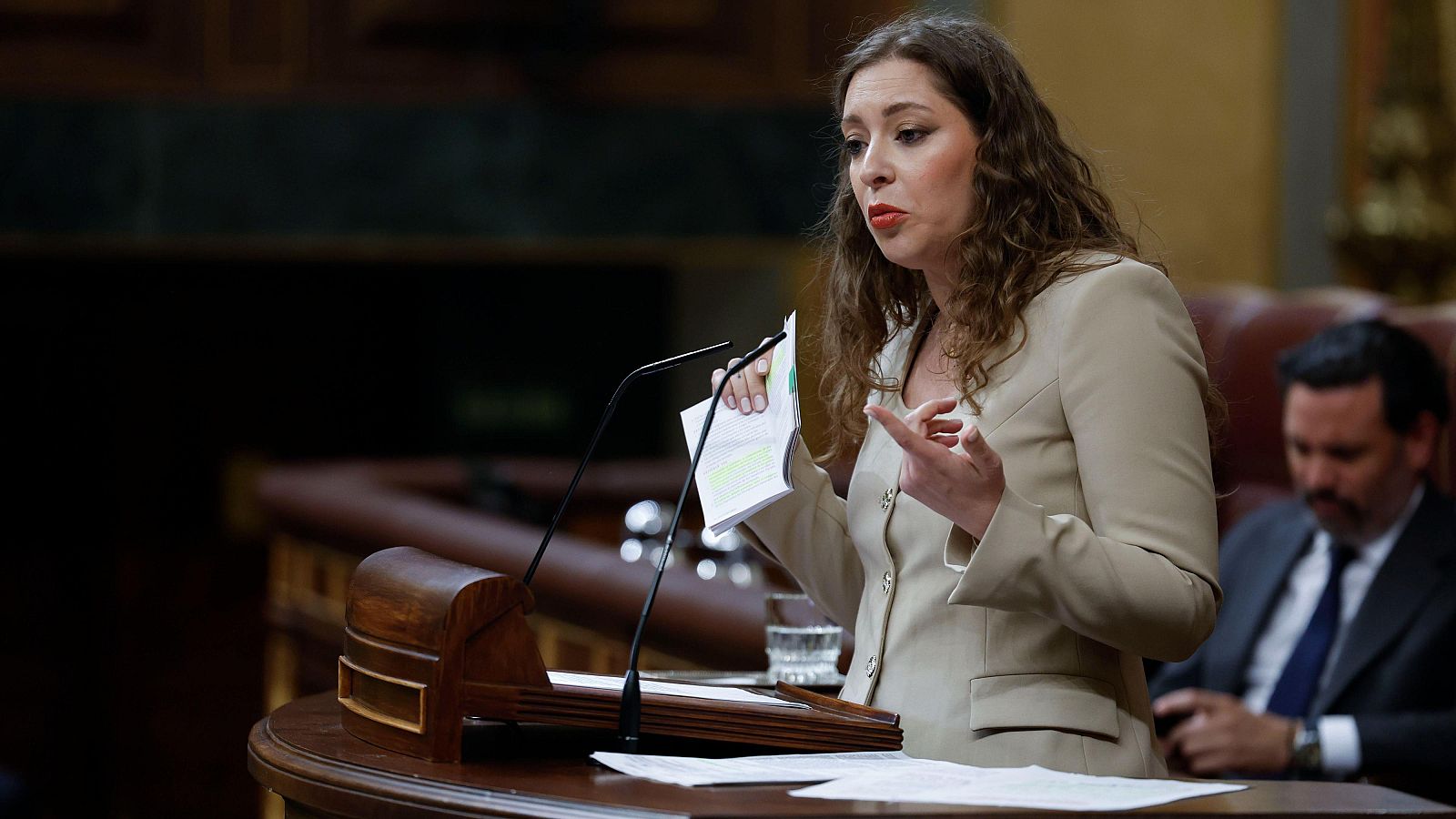 La diputada popular Esther Muñoz de la Iglesia durante el pleno del Congreso de los Diputados este miércoles