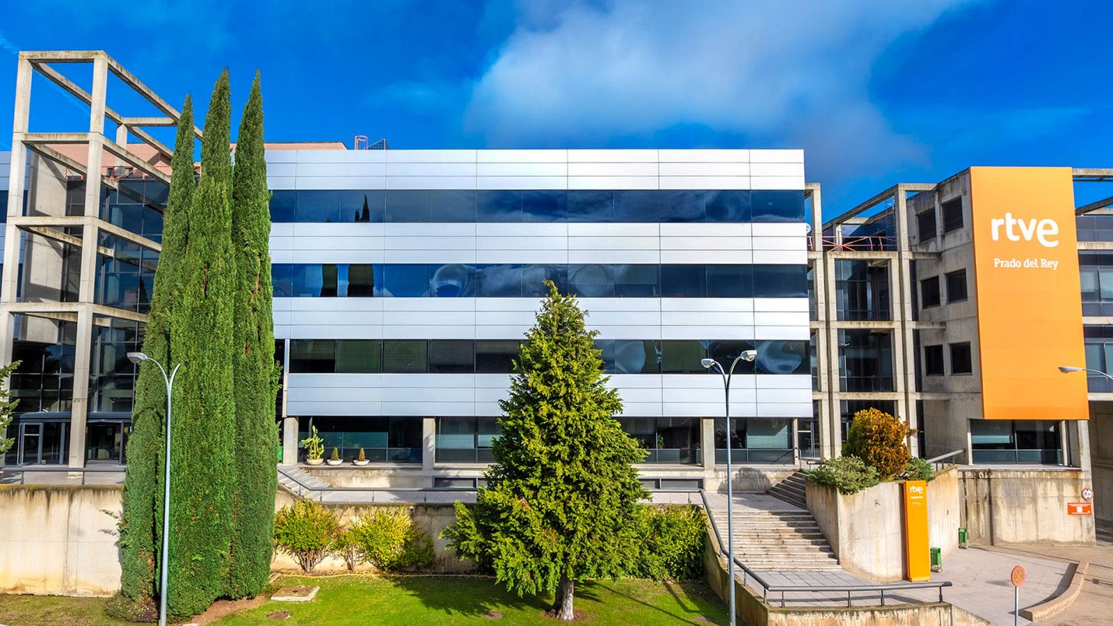 Edificio corporativo de RTVE en la sede de Prado del Rey
