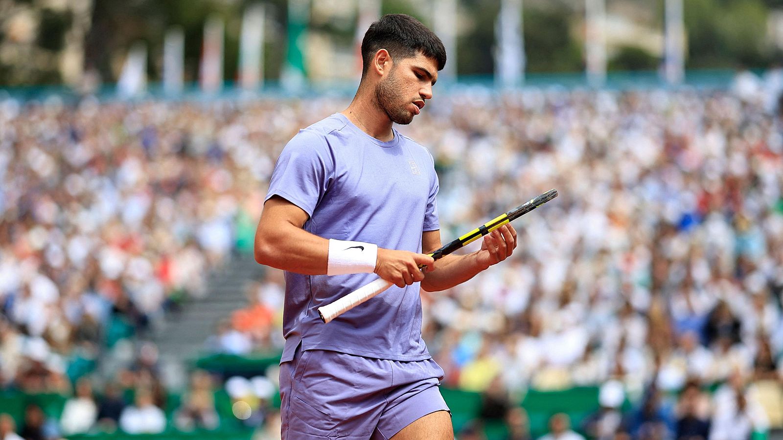 Carlos Alcaraz durante el Master 1000 de Montecarlo.