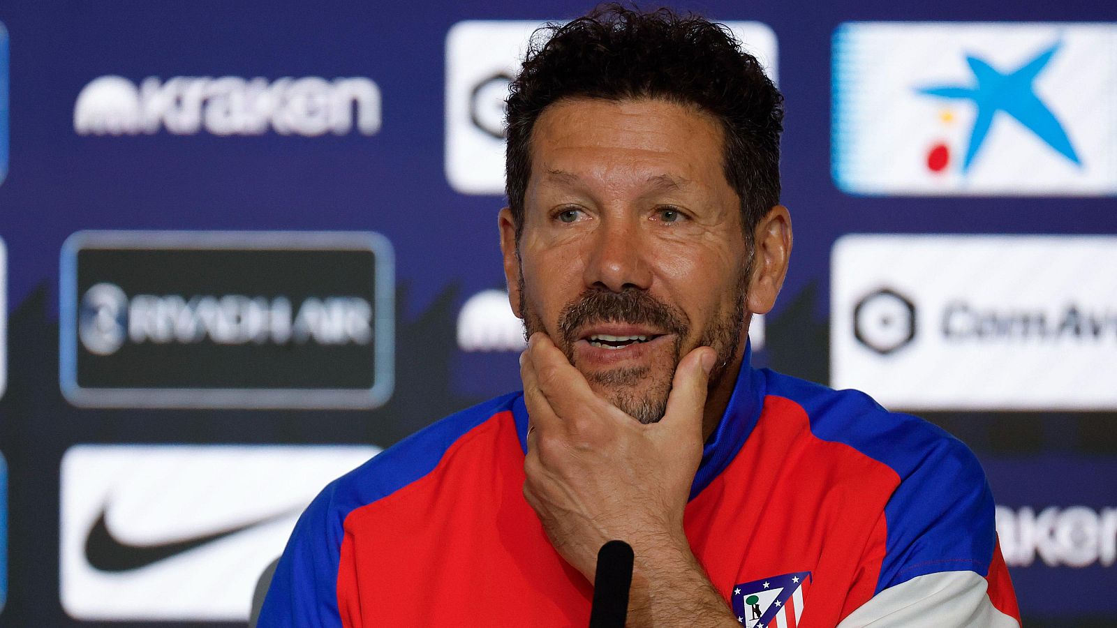 Simeone ante la prensa antes de medirese al Valladolid