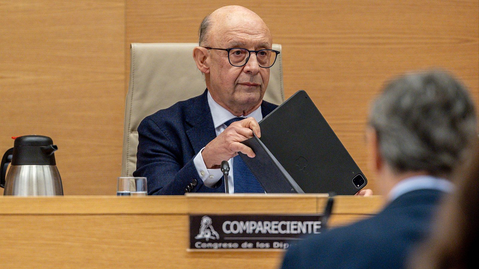 El exministro de Hacienda y Función Pública Cristóbal Ricardo Montoro comparece ante la comisión de Investigación sobre la denominada ‘Operación Cataluña’