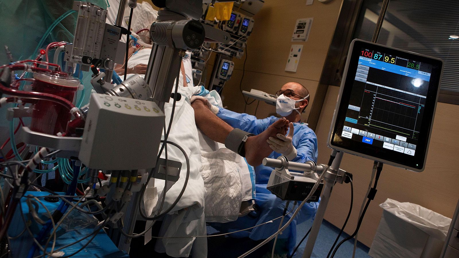 Oxigenación por membrana extracorpórea o ECMO.