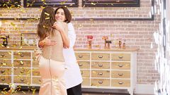 Pilar Rubio, ganadora de la primera edición de 'Maestros de la Costura Celebrity' y con Sergio Ramos como apoyo