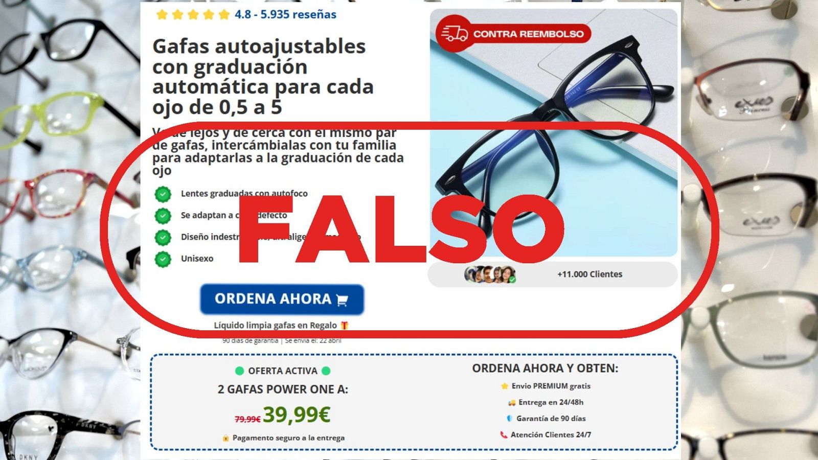 Estas gafas no garantizan una visión clara en cualquier situación