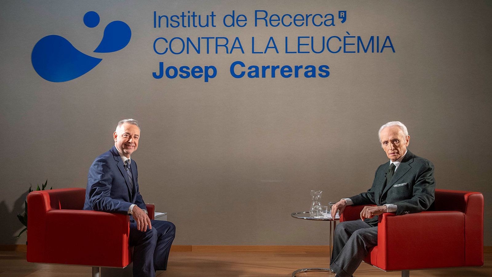 Jenaro Castro y Josep Carreras durante la entrevista