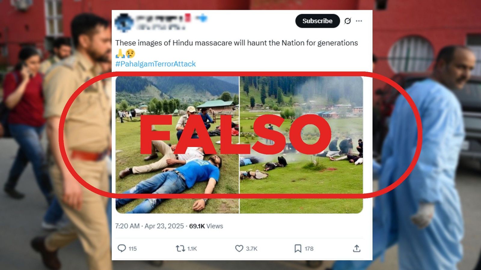 No son imágenes del atentado terrorista en Cachemira, es IA