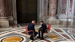 Trump y Zelenski mantienen una reunión "muy productiva" en el Vaticano antes del funeral del papa Francisco