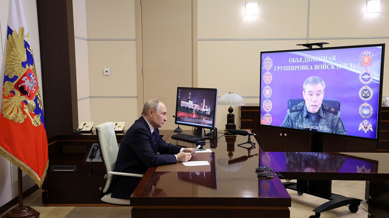 El jefe del Estado Mayor informa a Putin de la expulsión de las tropas ucranianas de Kursk