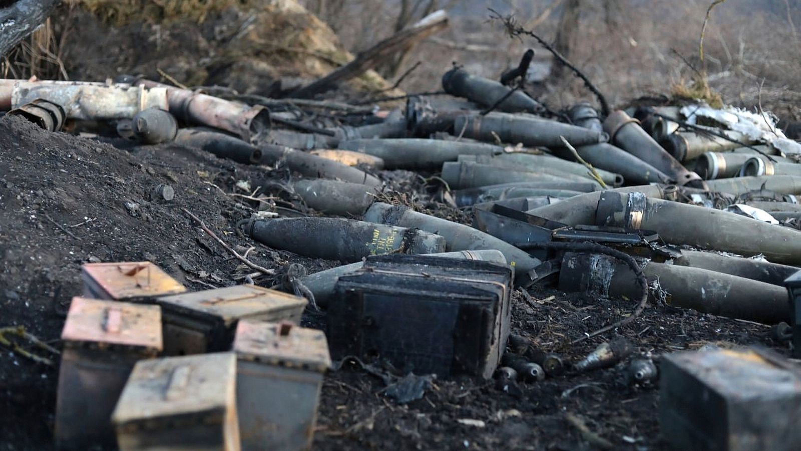 Munición ucraniana abandonada en la región rusa de Kursk