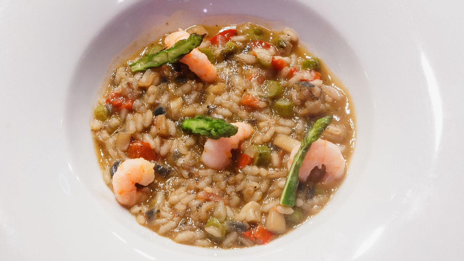 Receta de arroz con verduras, alga combu y gambas de Ana María en MasterChef 13