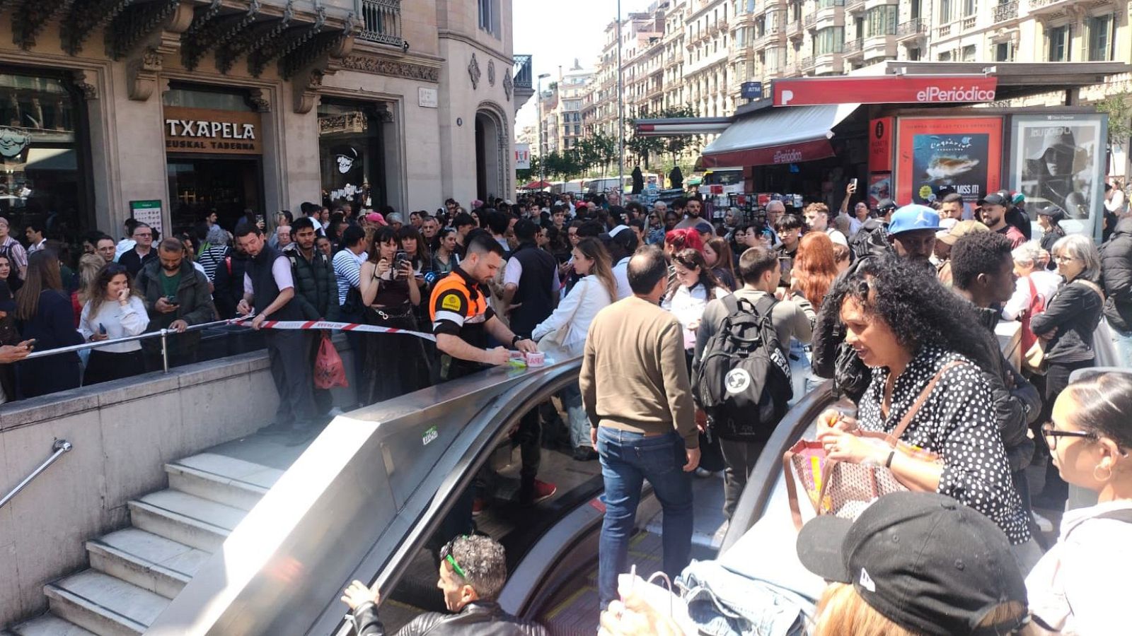 Entrada del metro de plaça Catalunya