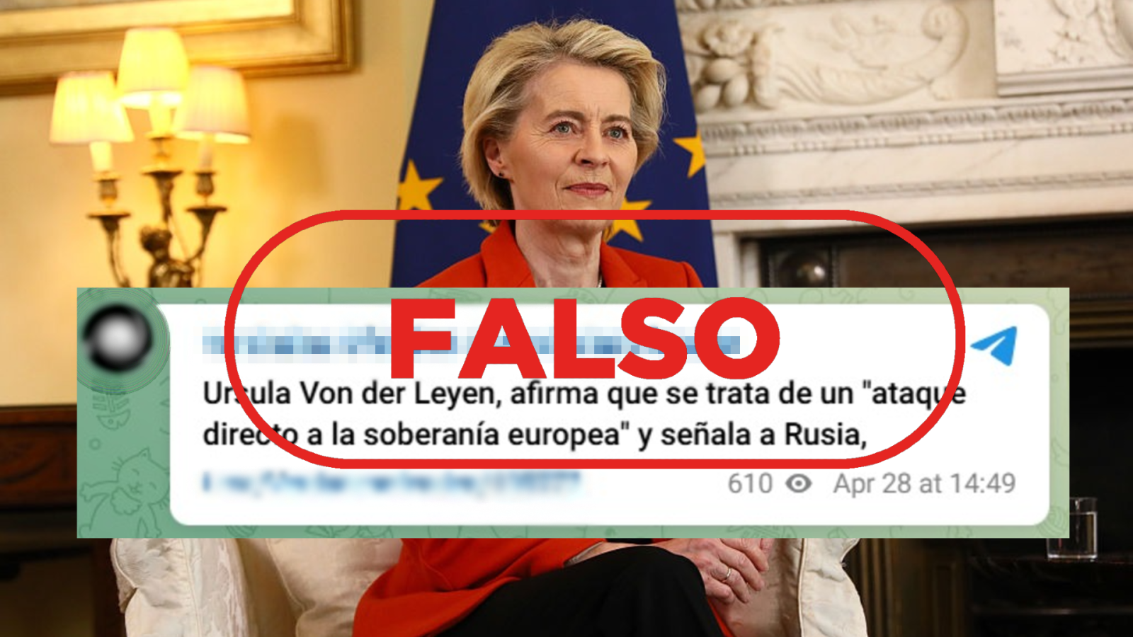 Von der Leyen no ha dicho que el origen del apagón sea un ataque ruso