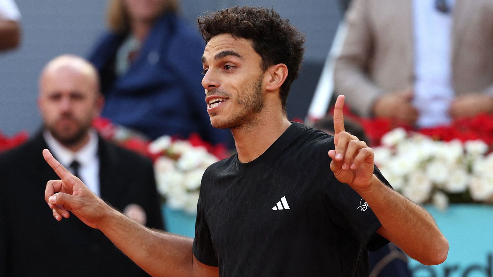 Francisco Cerúndolo celebra su victoria ante Alexander Zverev