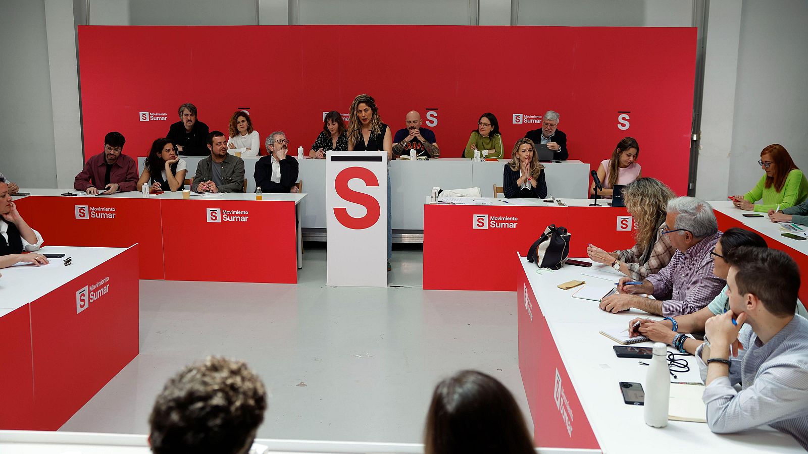 Sumar se reúne el pasado lunes por primera vez con el Grupo Coordinador del partido el pasado lunes 27 de abril