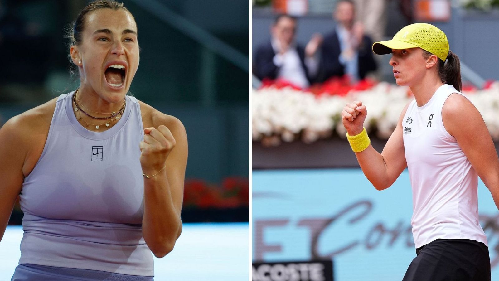 Sabalenka y Swiatek sufren para meterse en semifinales del Madrid Open