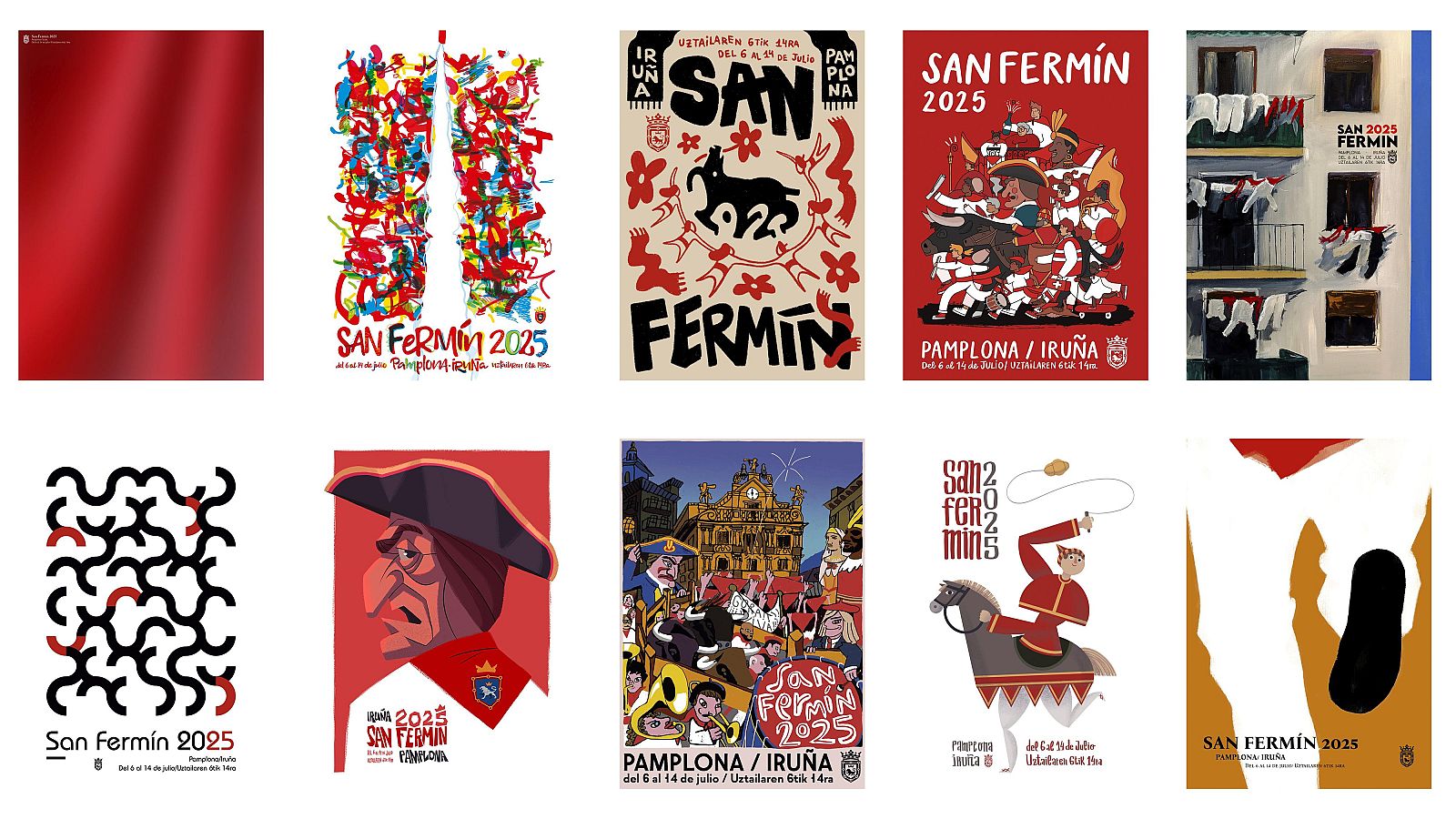 Carteles finalistas San Fermín 2025