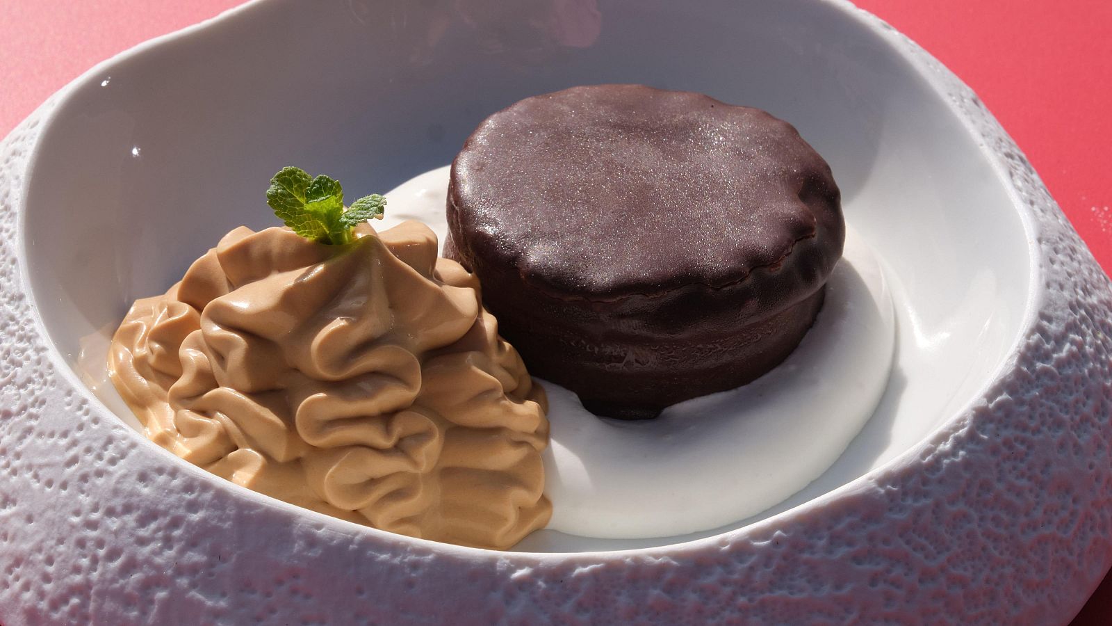 Receta de alfajores de plátano asado con espuma de dulce de leche de MasterChef 13