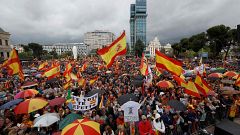 Miles de personas piden en Madrid la dimisión de Sánchez en una manifestación con el respaldo de PP y Vox